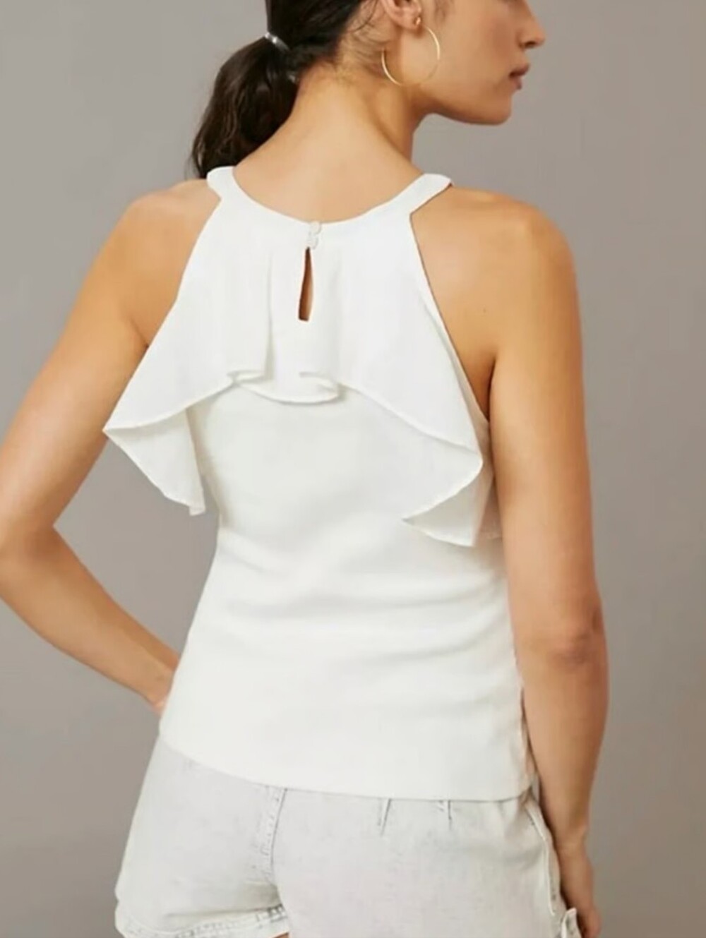 Anthropologie | Ruffled Rib Halter Tank - Picture 2 of 9